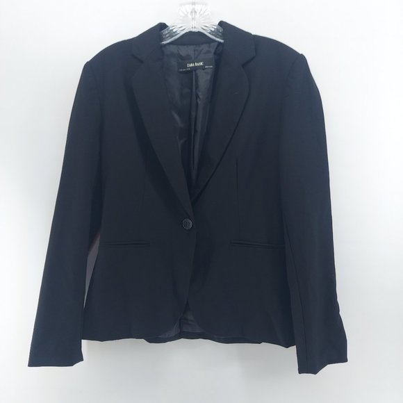 COPY - ZARA basic black  blazer size 6 - Picture 1 of 12